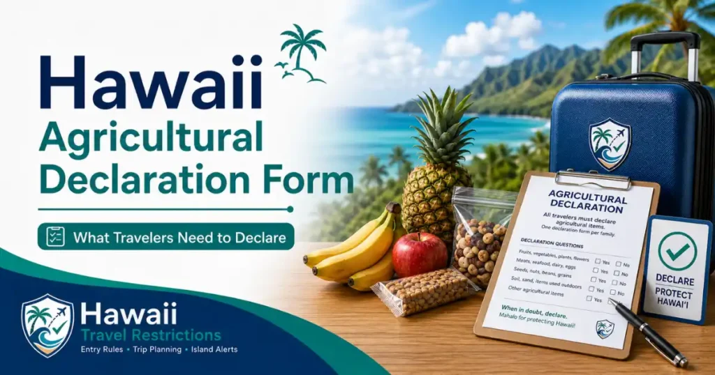 Hawaii agricultural declaration form travel rules for food plants animals seeds soil and produce