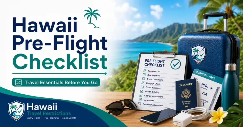 Hawaii pre-flight checklist for travelers with ID packing agriculture rules and trip planning essentials